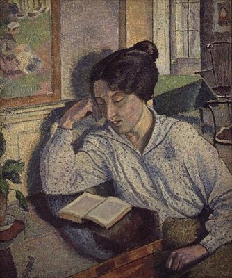 格拉迪斯-奇维斯的肖像阅读 作者 卢西安·皮萨罗（Lucien Pissarro）