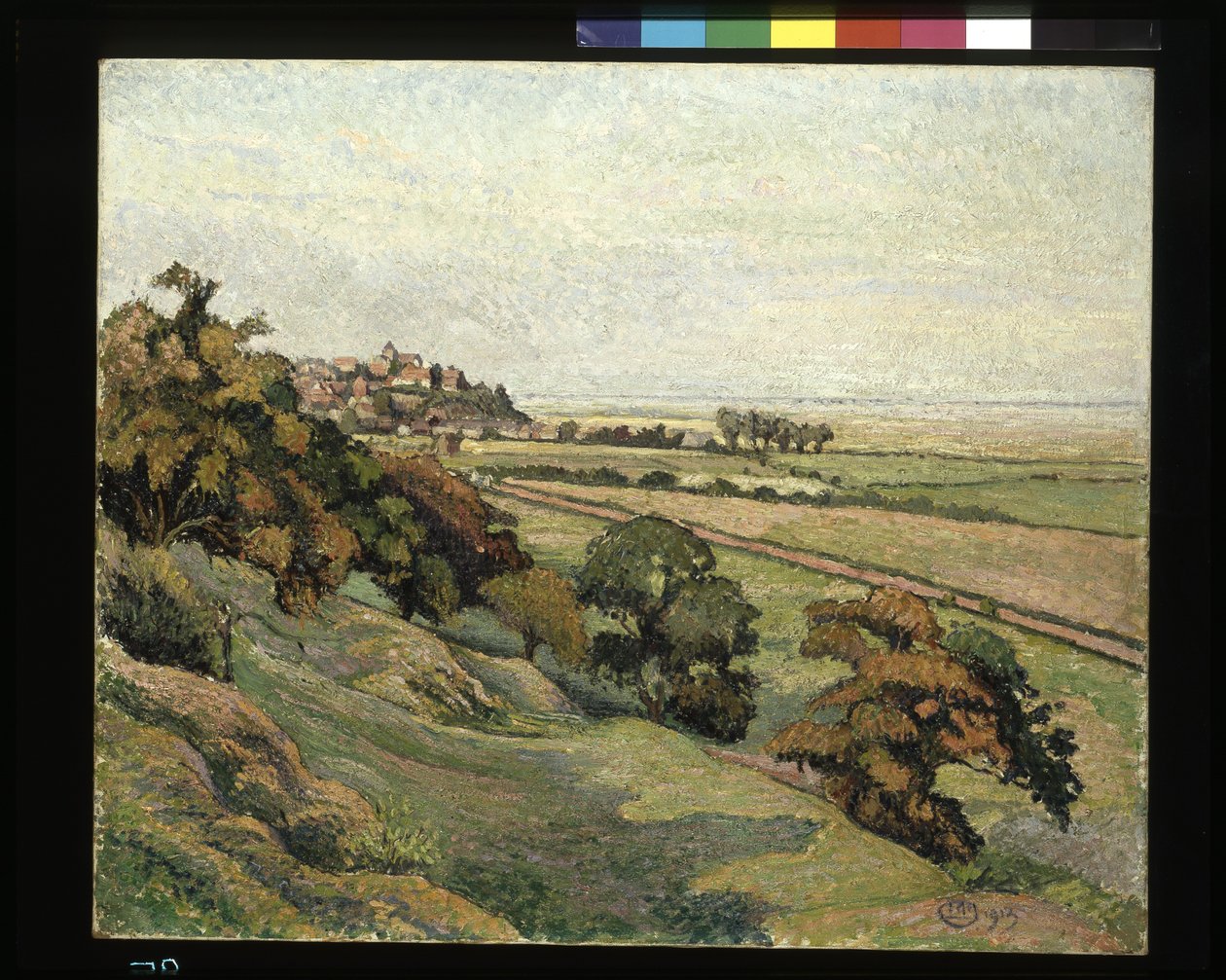卡德伯勒的黑麦，日落（布面油画） 作者 卢西安·皮萨罗（Lucien Pissarro）