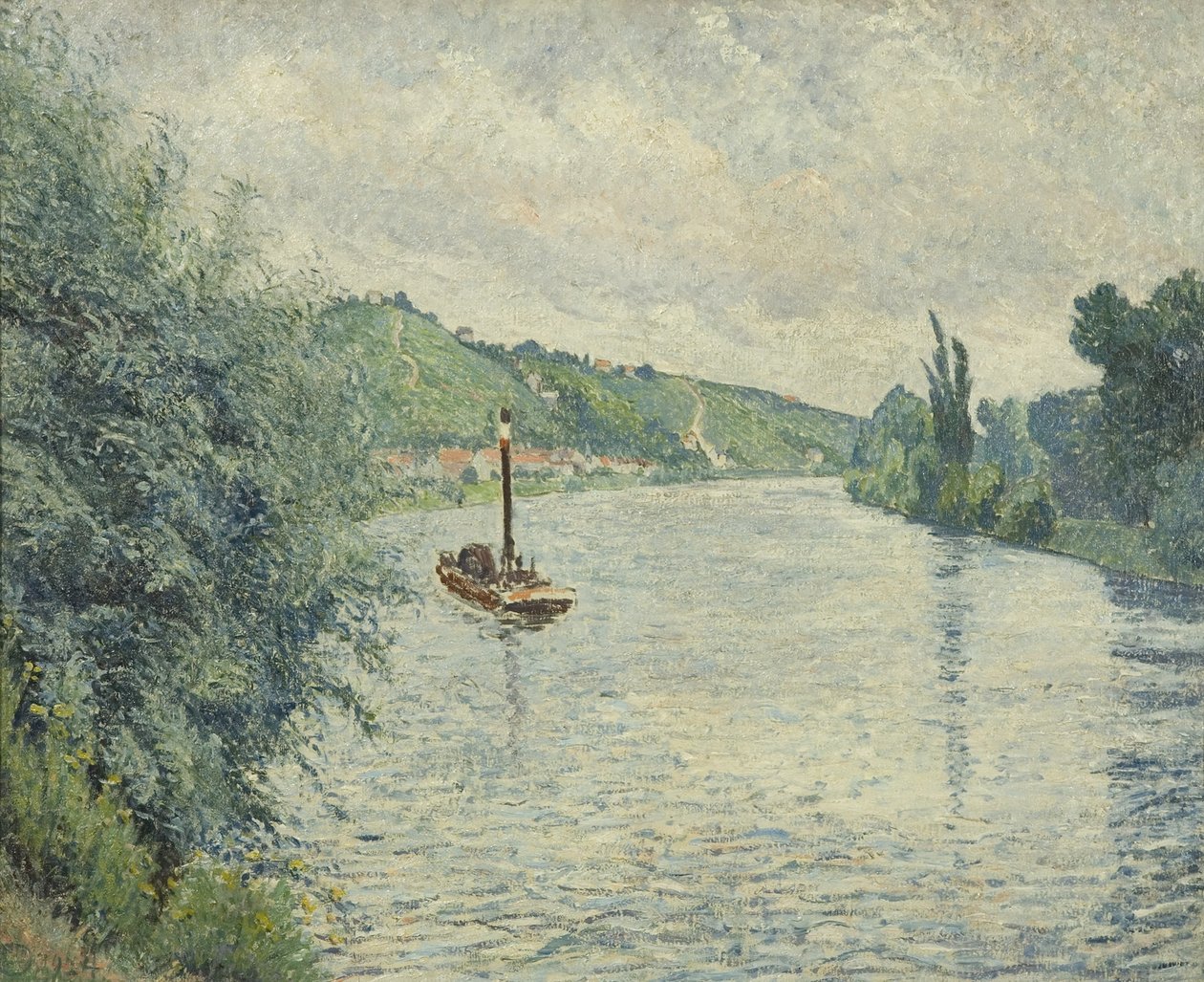 驳船 作者 卢西安·皮萨罗（Lucien Pissarro）
