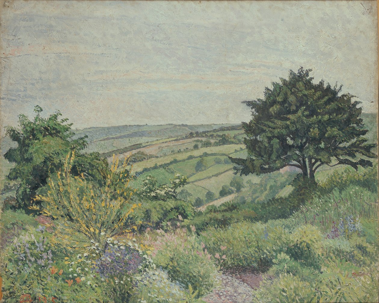 山寨花园》，鱼塘，1915年 作者 卢西安·皮萨罗（Lucien Pissarro）