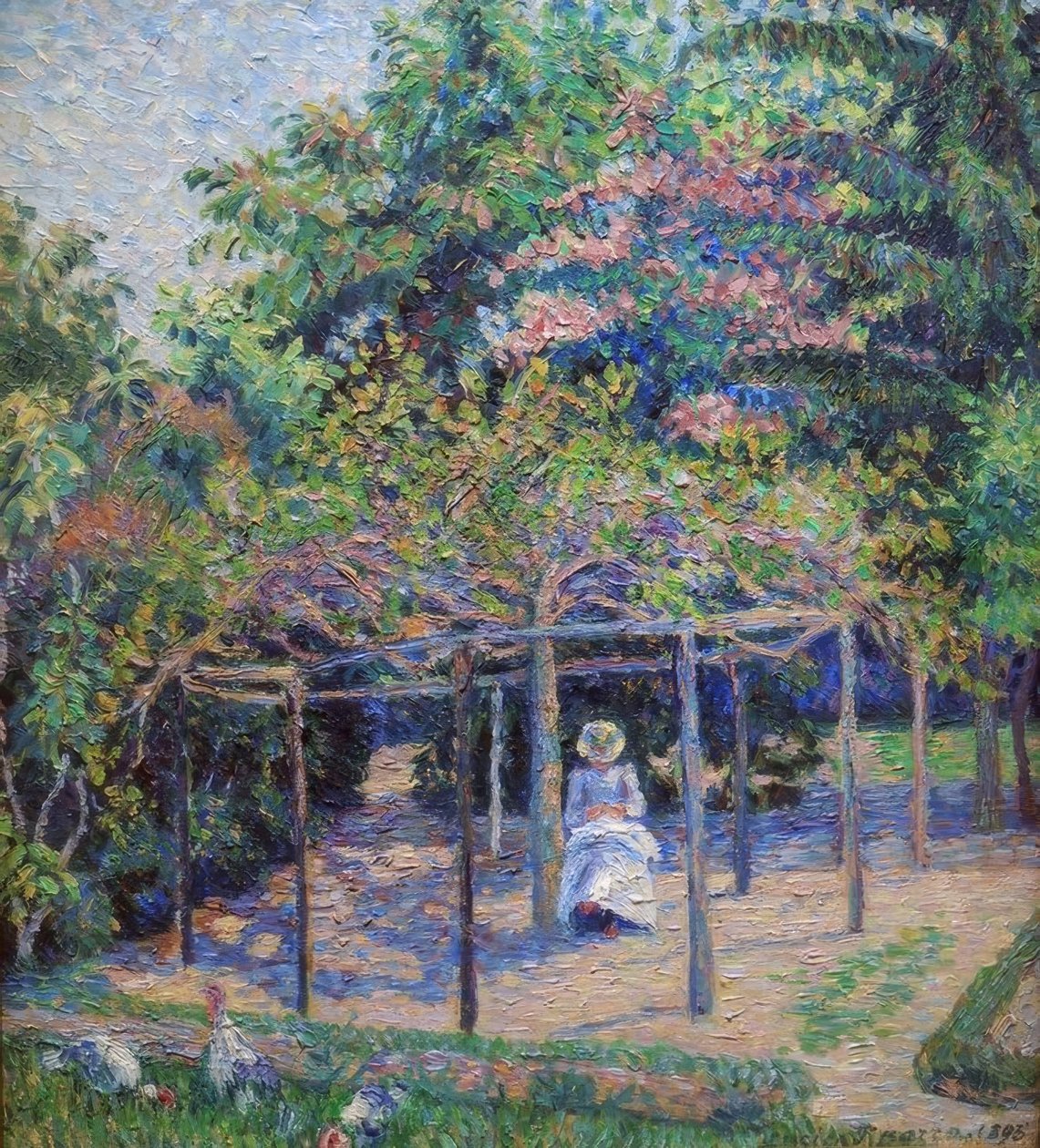 土耳其人（或Eragny花园中的Esther） 作者 卢西安·皮萨罗（Lucien Pissarro）
