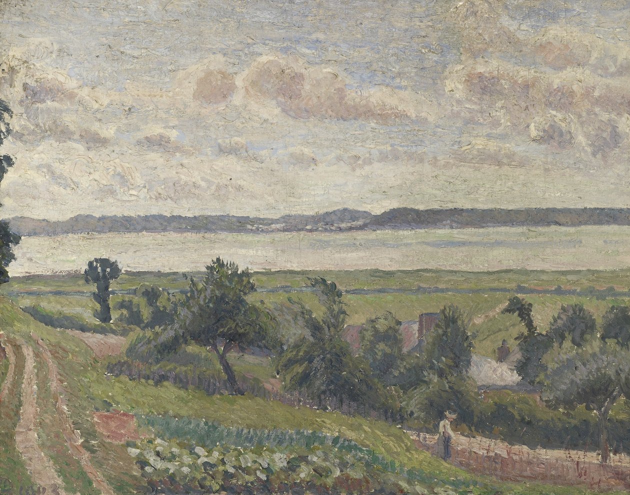 查看河口，哈弗勒尔，1903年 作者 卢西安·皮萨罗（Lucien Pissarro）