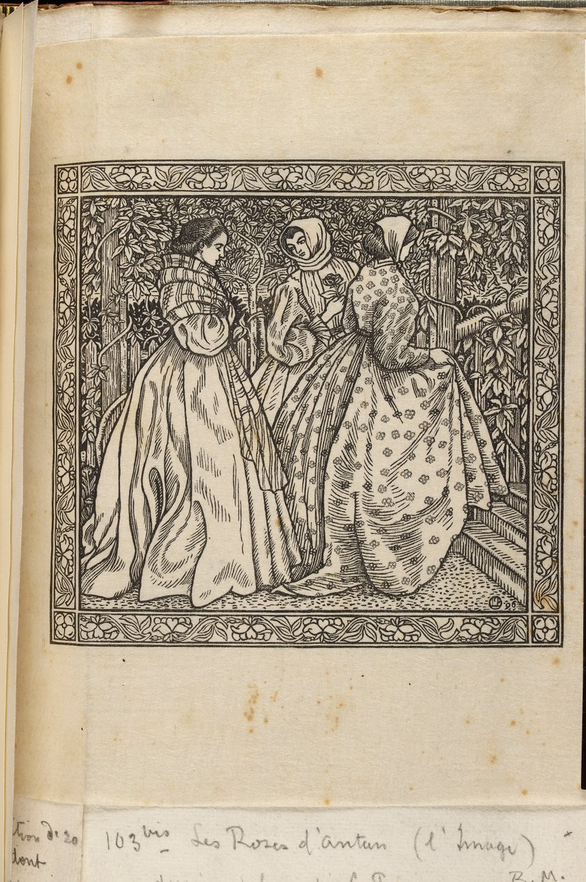 花园台阶上的女人，卢西恩-毕沙罗的木版画，约1885-1940年 作者 卢西安·皮萨罗（Lucien Pissarro）