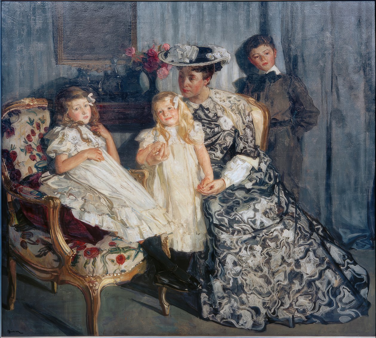 Madame Simon mit ihren Kindern 作者 露西蒙·西蒙（Lucien Simon）