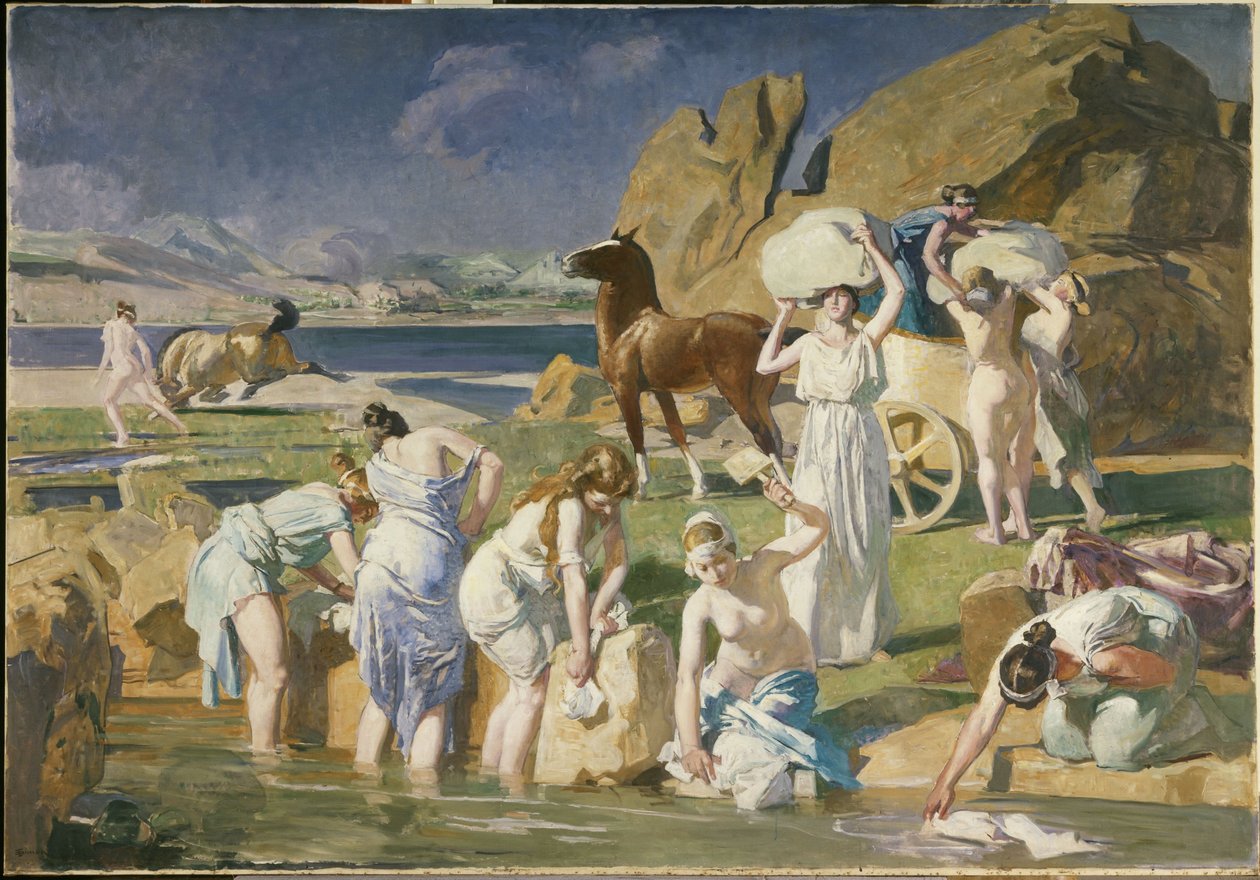 娜乌西卡》，1915 年（布面油画） 作者 露西蒙·西蒙（Lucien Simon）