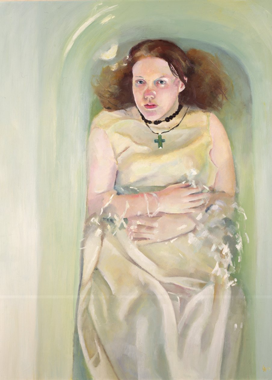 洗澡的女孩，2004 年（布面油画） 作者 露辛达·阿伦德尔