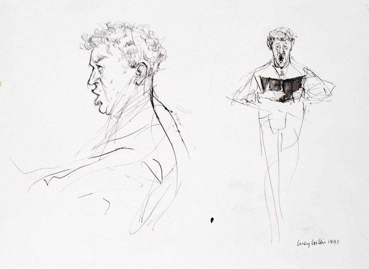 Baritone，1993（笔，墨水和wc） 作者 露西·威利斯