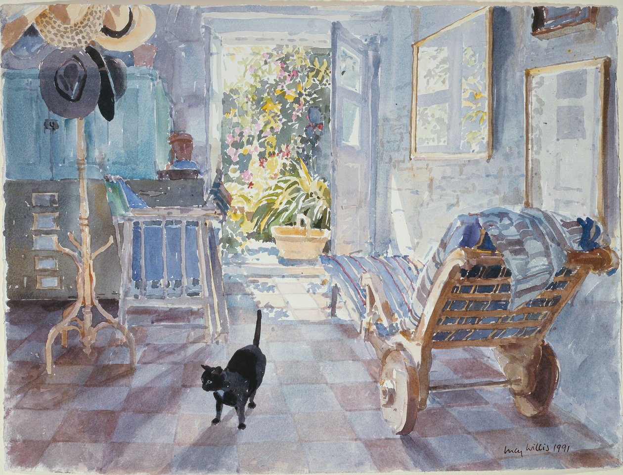 Inside Looking Out，1991（wc on paper） 作者 露西·威利斯