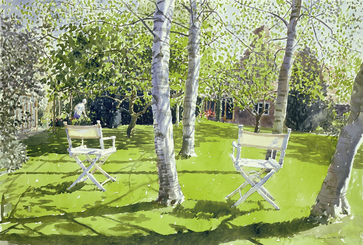 Silver Birches，1988年（纸上写着） 作者 露西·威利斯