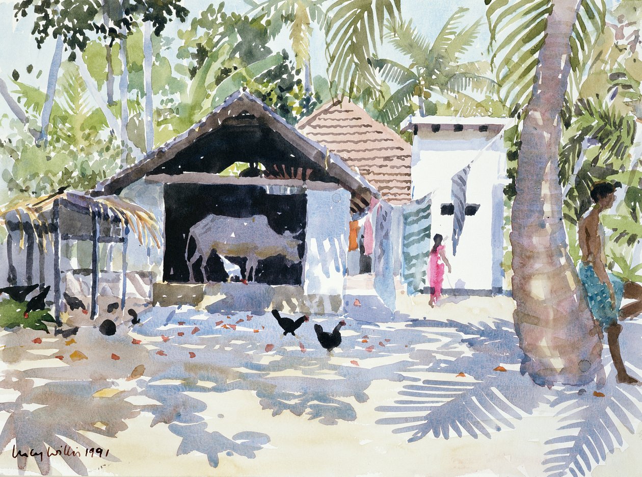 The Backwaters，印度喀拉拉邦，1991年（纸上写着） 作者 露西·威利斯