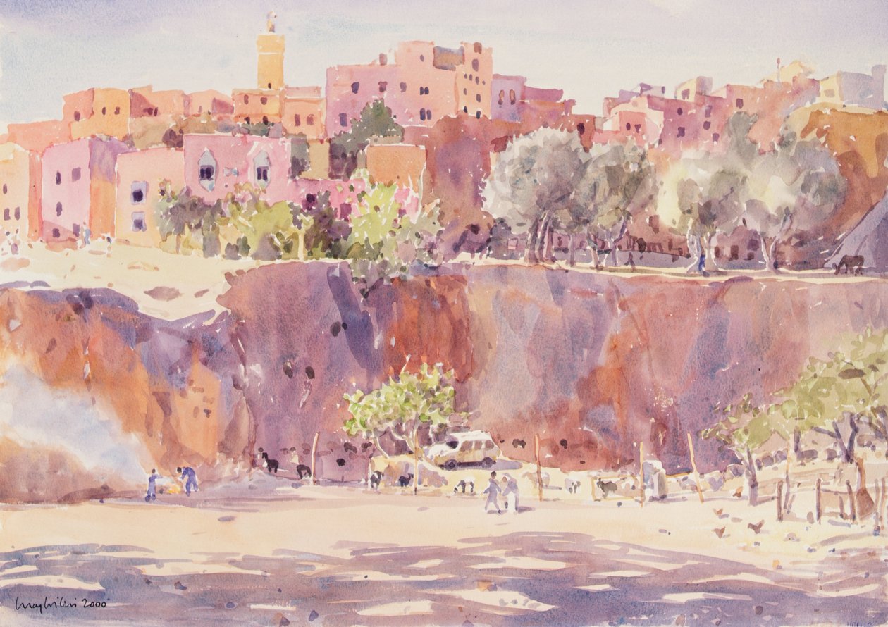 达里夏，菲斯，2000（纸上水彩）。 作者 露西·威利斯