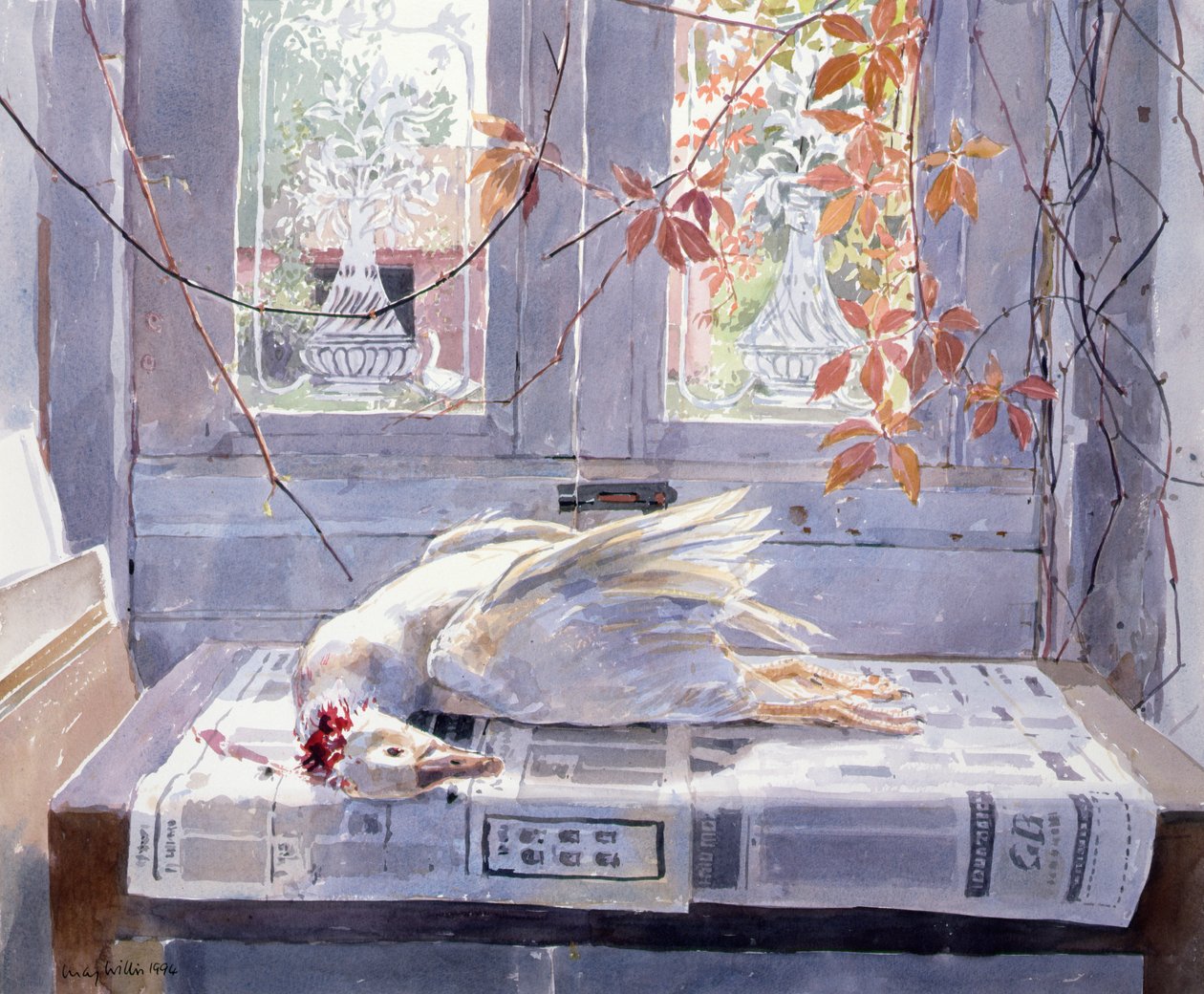 夏天（甘德的哀歌）1994（水彩画 作者 露西·威利斯