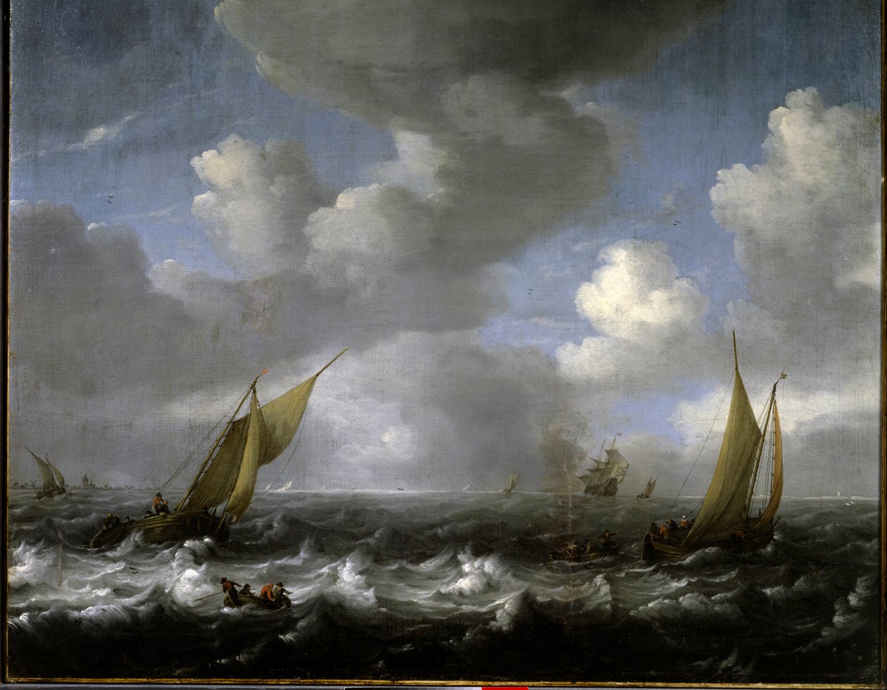 海军。鲁道夫-巴克海森(1631-1708)的画作 Ec.霍尔。 作者 鲁道夫·我·巴克森