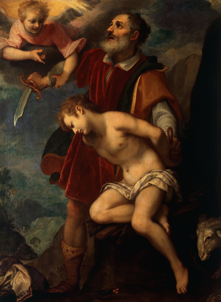 《亚伯拉罕的牺牲》，卢多维科·卡迪 (Ludovico Cardi) 作，又名 il Cigoli (1559-1613)，布面油画，200x145 厘米。 作者 卢多维科·卡迪