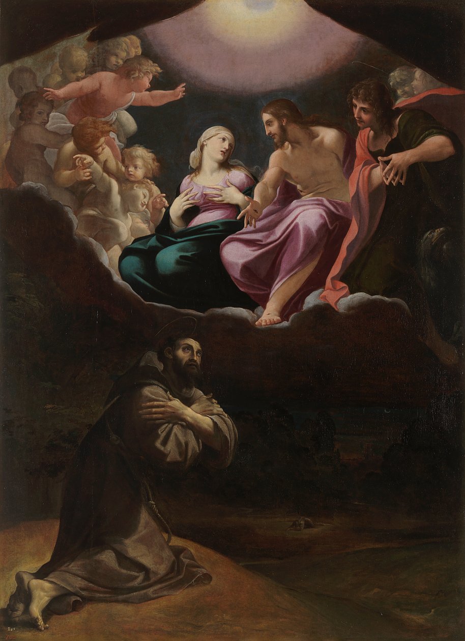 阿西西的圣弗朗西斯在波尔蒂昂库拉 作者 卢多维科·卡拉奇（Ludovico Carracci）