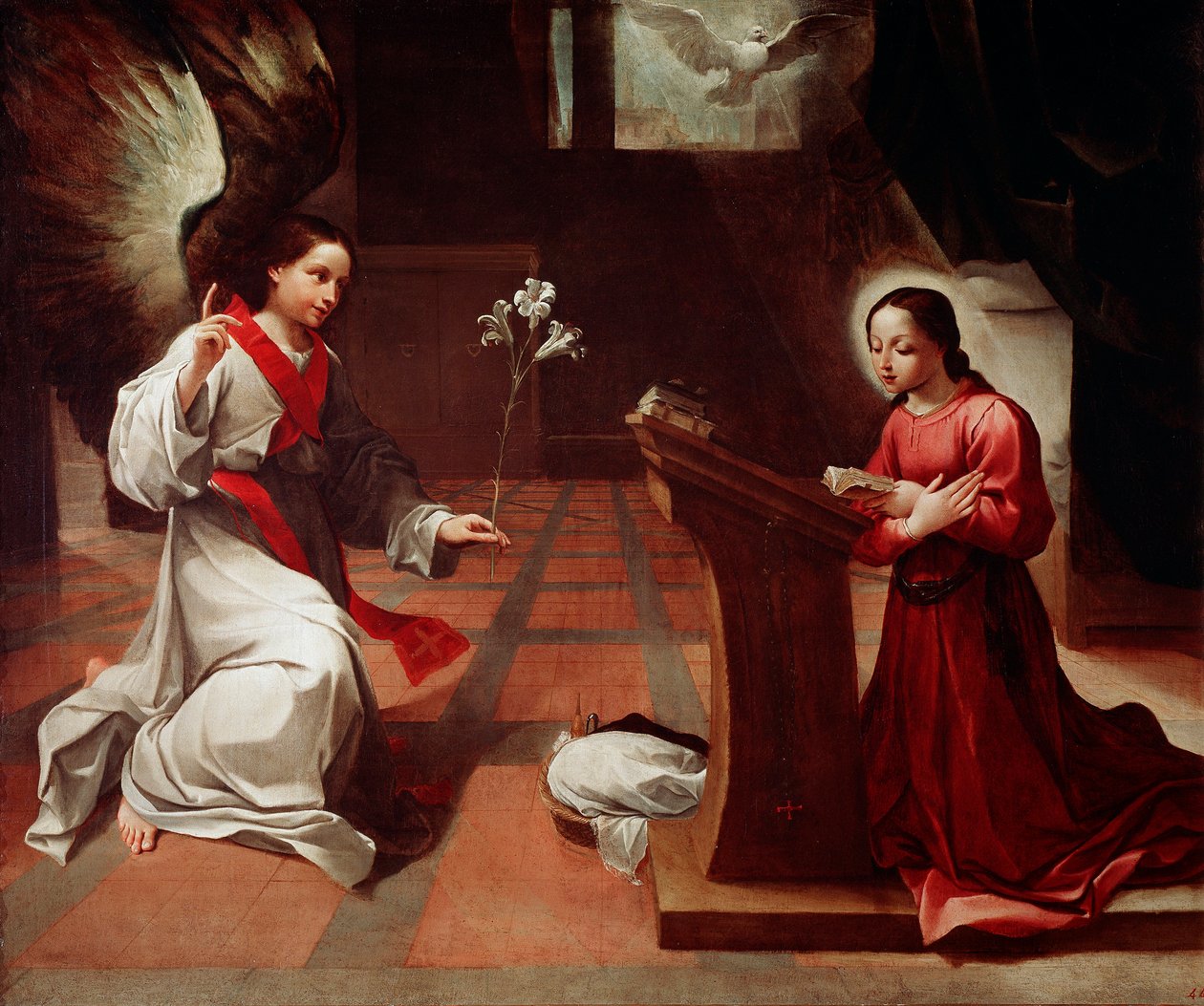 Lodovico Carracci (Ludovic Carrache) 的天使报喜画 作者 卢多维科·卡拉奇（Ludovico Carracci）