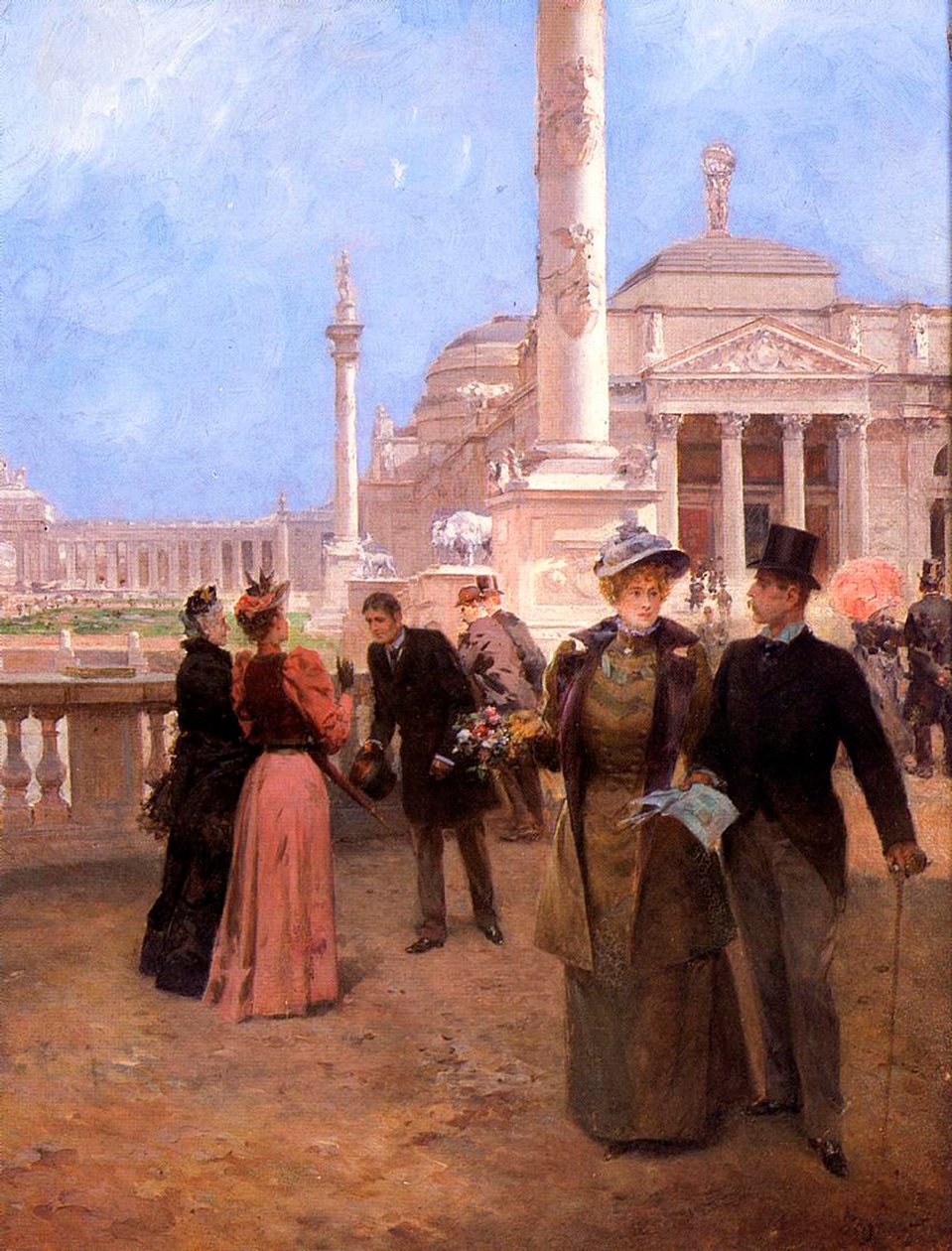 大广场，世界哥伦比亚博览会，c.1893 作者 卢多维科·马尔凯蒂（Ludovico Marchetti）
