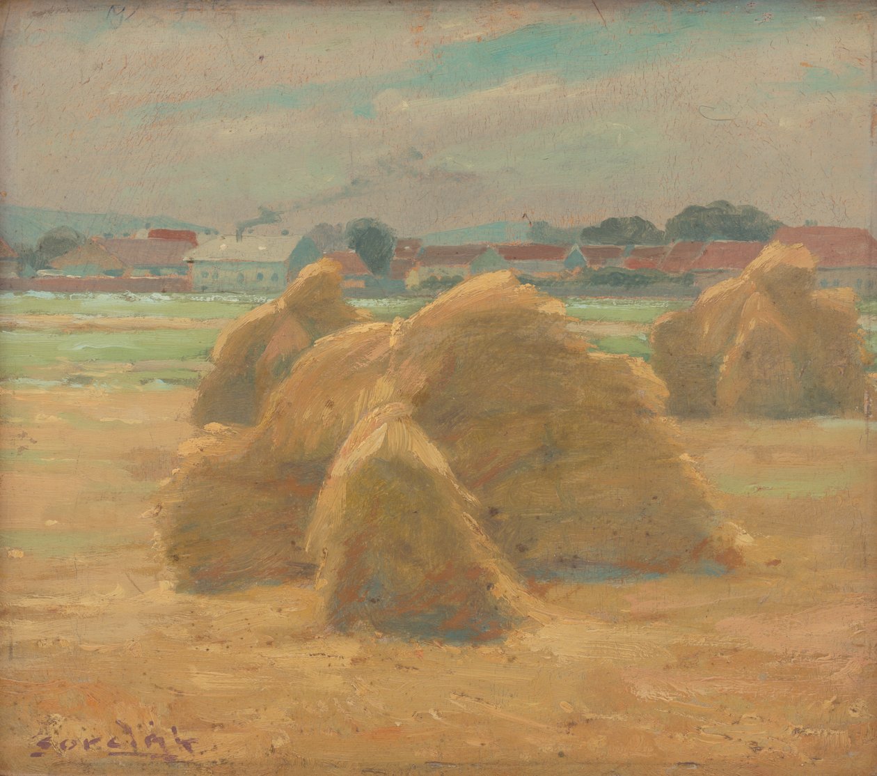 收获》，约 1910 年（木板油画） 作者 卢多维特·科达克