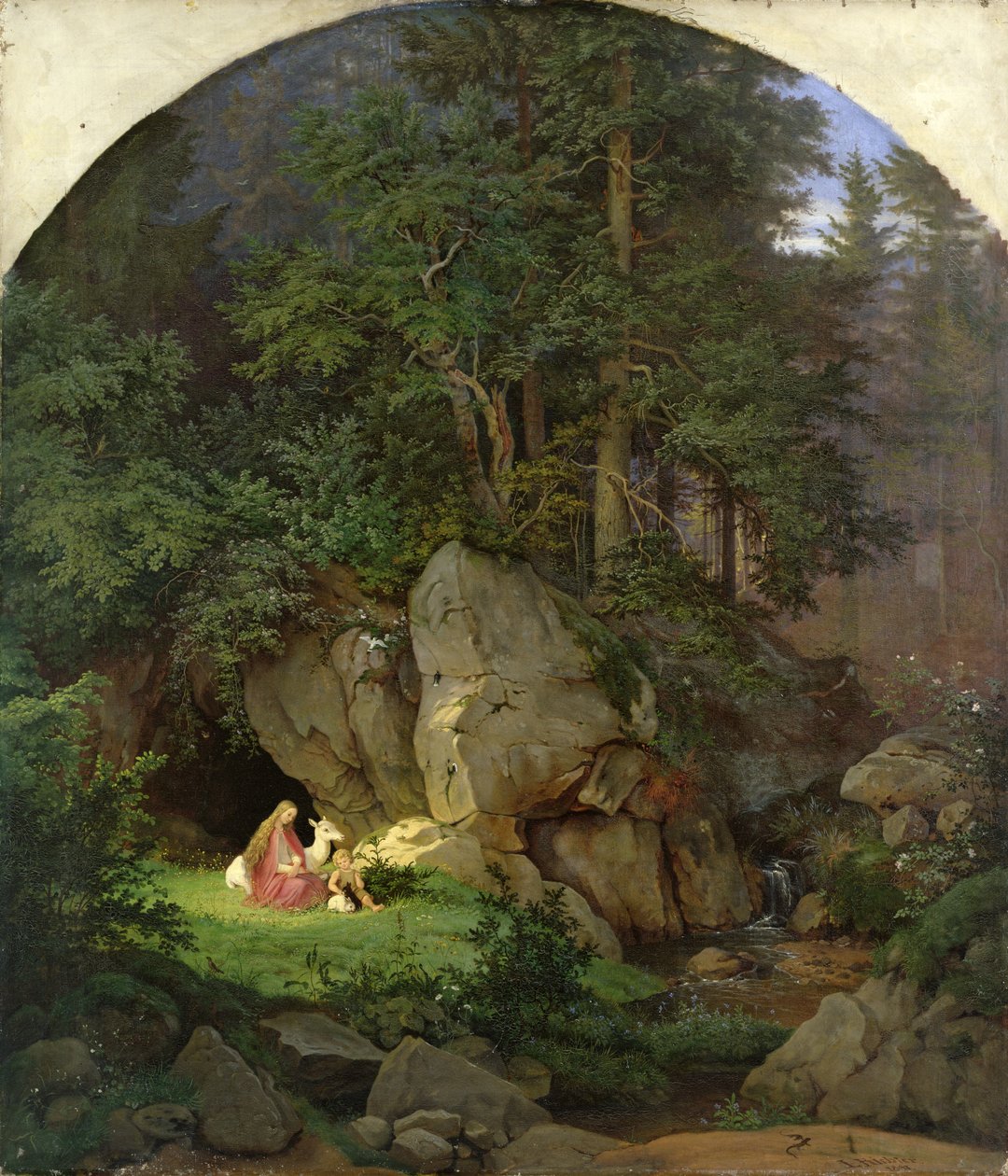 Genoveva in the Wood Clearing，1839-41 作者 路德维希·阿德里安·里希特