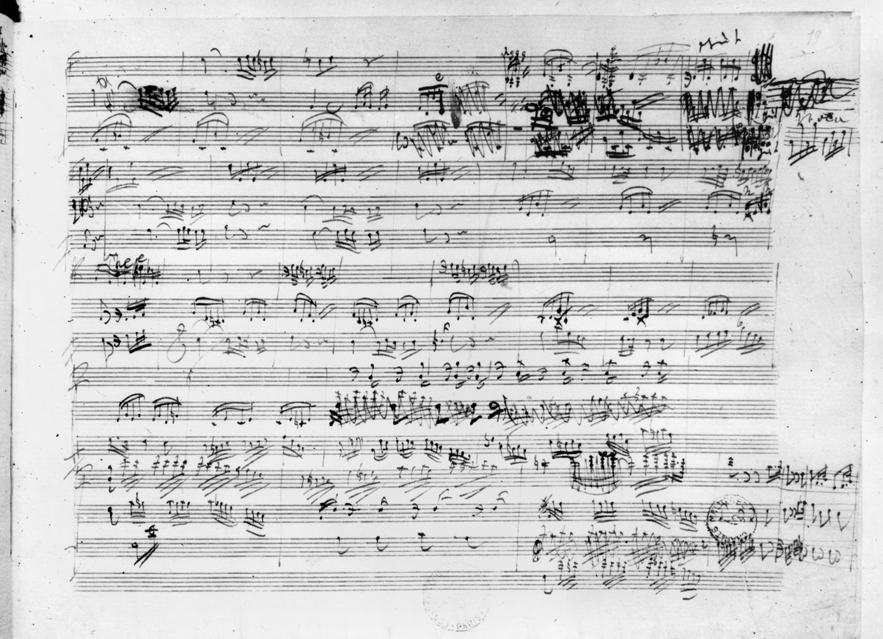 Trio mi bemol opus 3的亲笔签名表 作者 路德维希·范·贝多芬