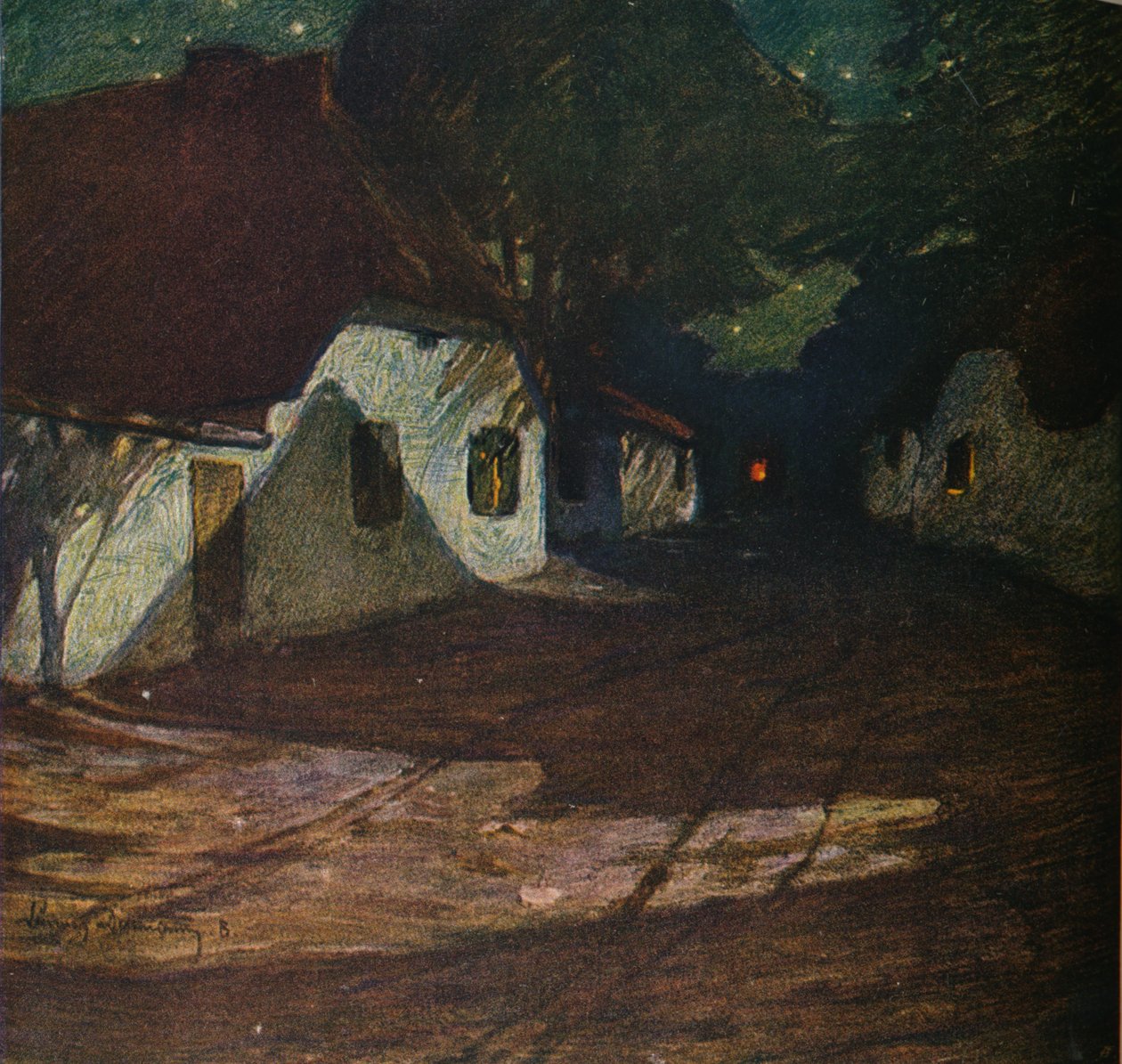 月光之夜，c1900年，1905年 作者 路德维格·戴特曼（Ludwig Dettmann）