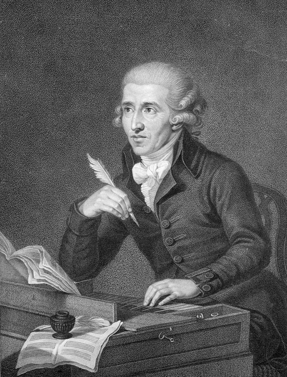 Joseph Haydn（1732-1809），1792年由Schiavonnetti雕刻 作者 路德维希·古滕布伦