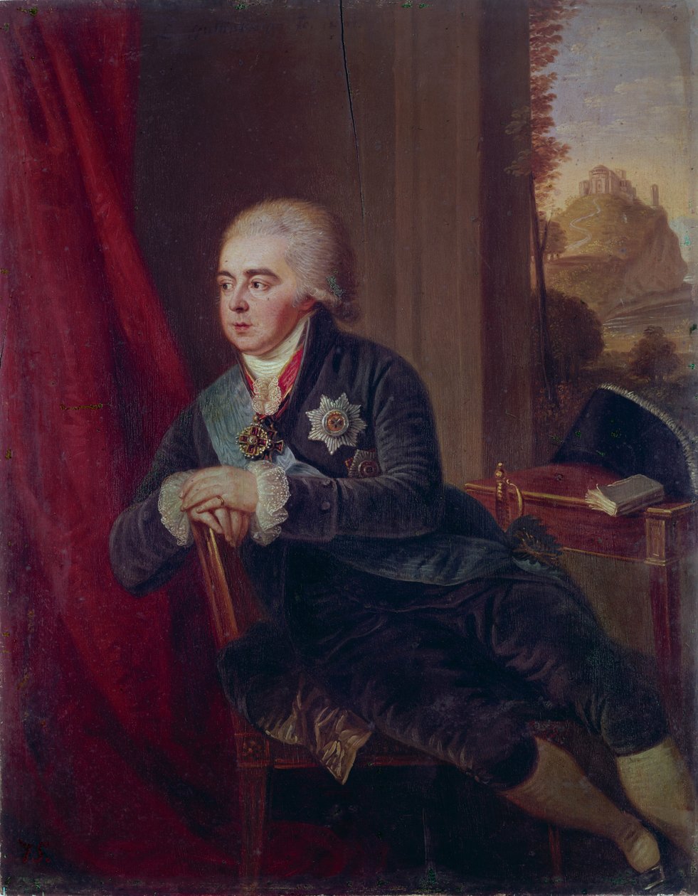 副校长亚历山大·库拉金亲王的画像1752-1818，1801年 作者 路德维希·古滕布伦