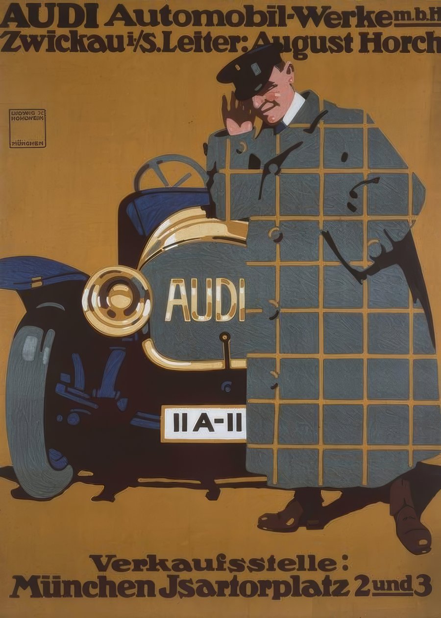 AUDI Automobil-Werke m. b. H. Zwickau i. S. Leiter: August Horch 作者 路德维希·霍尔文