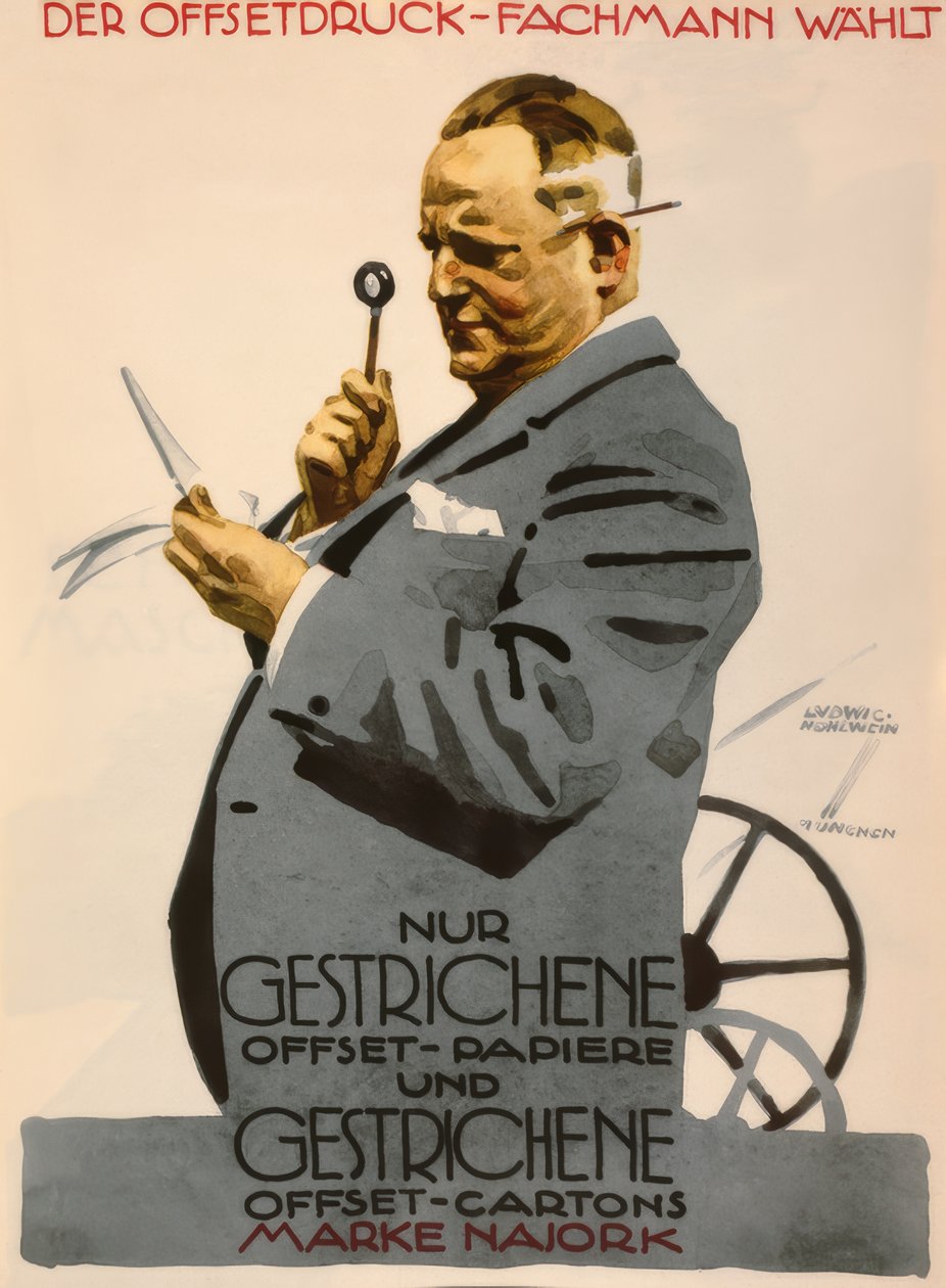 Der Offsetdruck-Fachmann wählt nur gestrichene Offset-Papiere (..) Marke Najork 作者 路德维希·霍尔文