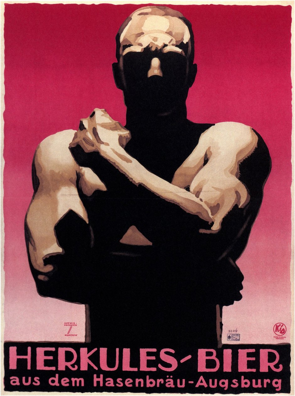 大力士啤酒，1925年 作者 路德维希·霍尔文