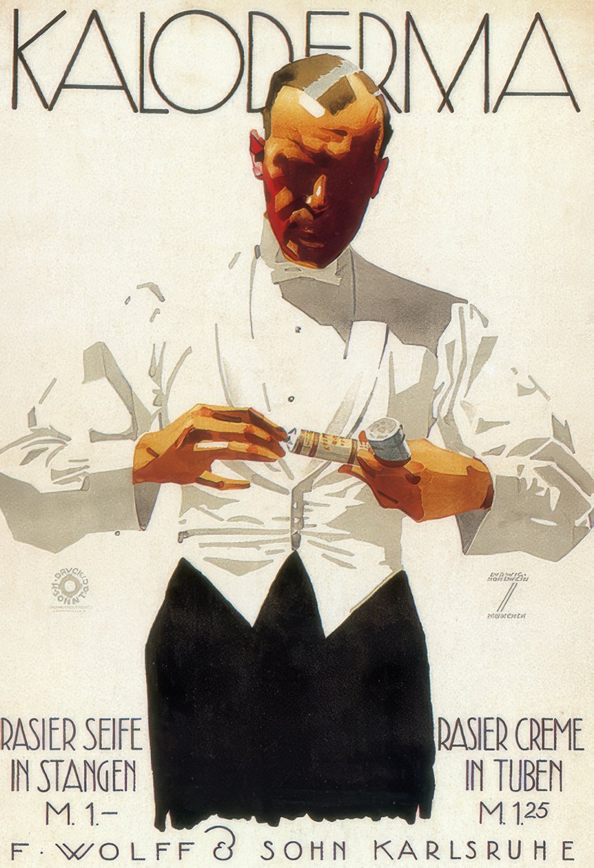 Kaloderma / RASIERSEIFE IN STANGEN / RASIERCREME IN TUBEN 作者 路德维希·霍尔文