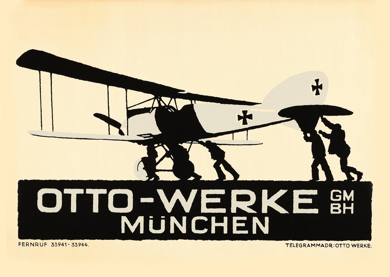 Otto-Werke，慕尼黑，约1915年。 作者 路德维希·霍尔文