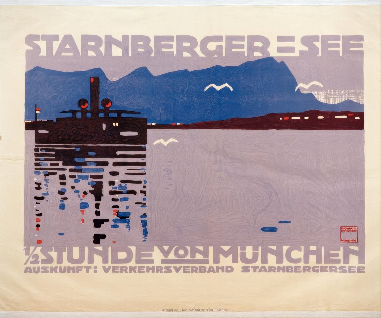 Starnberger See (Oberbayern). 作者 路德维希·霍尔文