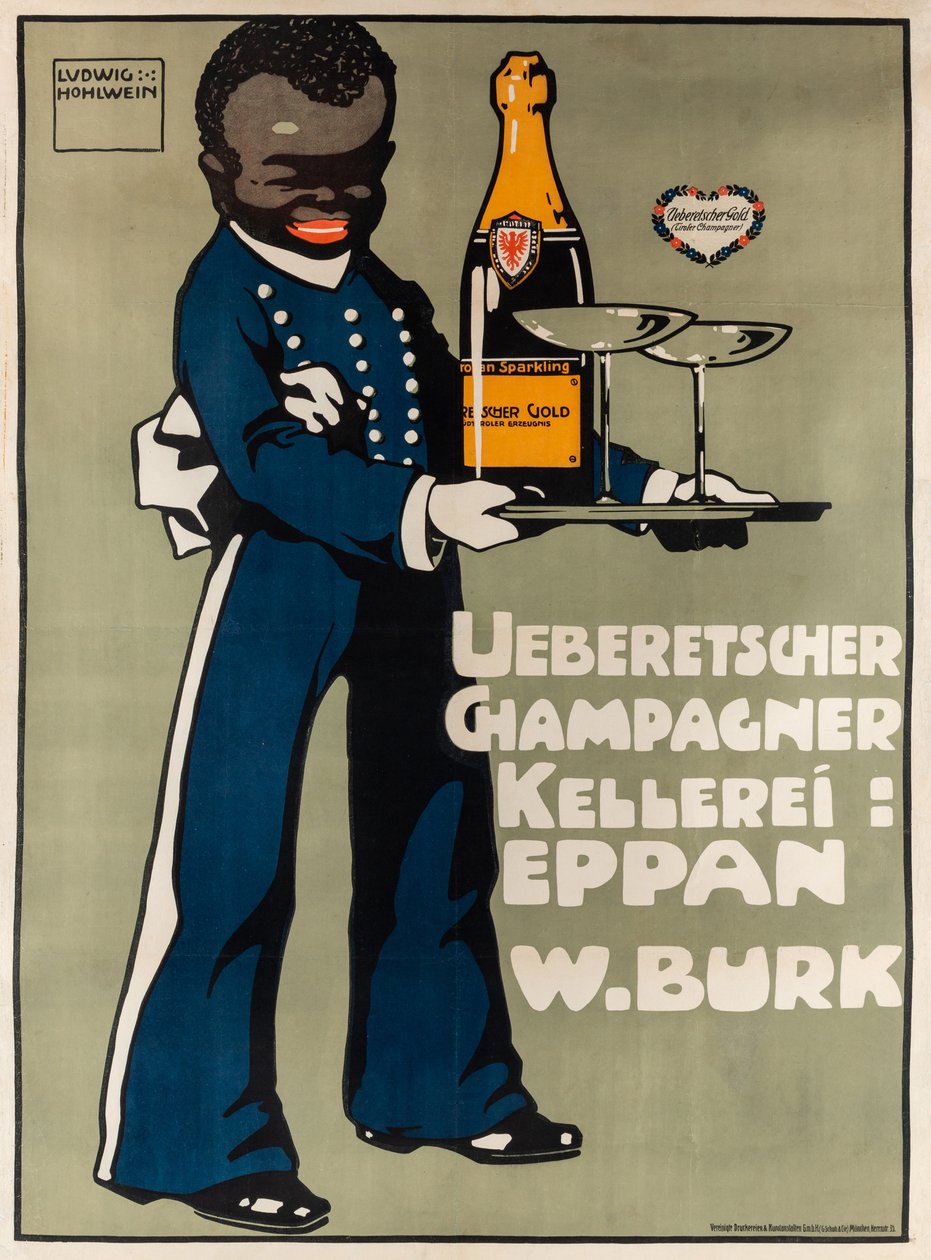 Ueberetscher香槟酒厂，约1909年。 作者 路德维希·霍尔文