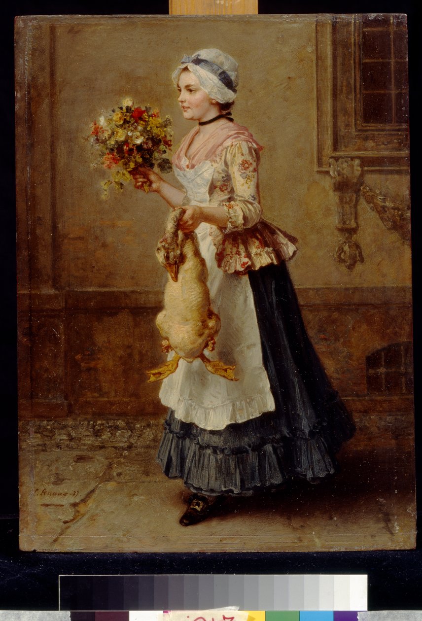由 Knaus, Ludwig (1829-1910) 祝贺。 木头上的油 作者 路德维希·克瑙斯