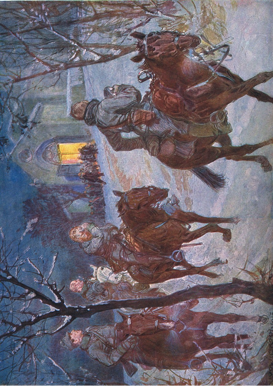 平安夜，来自兴登堡的插图由Daterlandischer Derlag CU Weller Berlin出版，1922年 作者 路德维希科赫