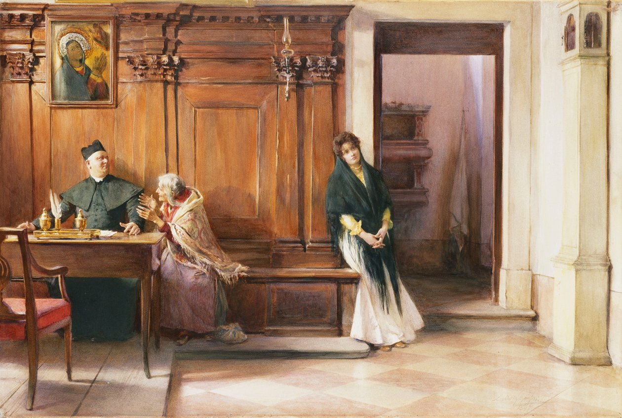 文书干预，1897年 作者 路德维希·帕西尼（Ludwig Passini）
