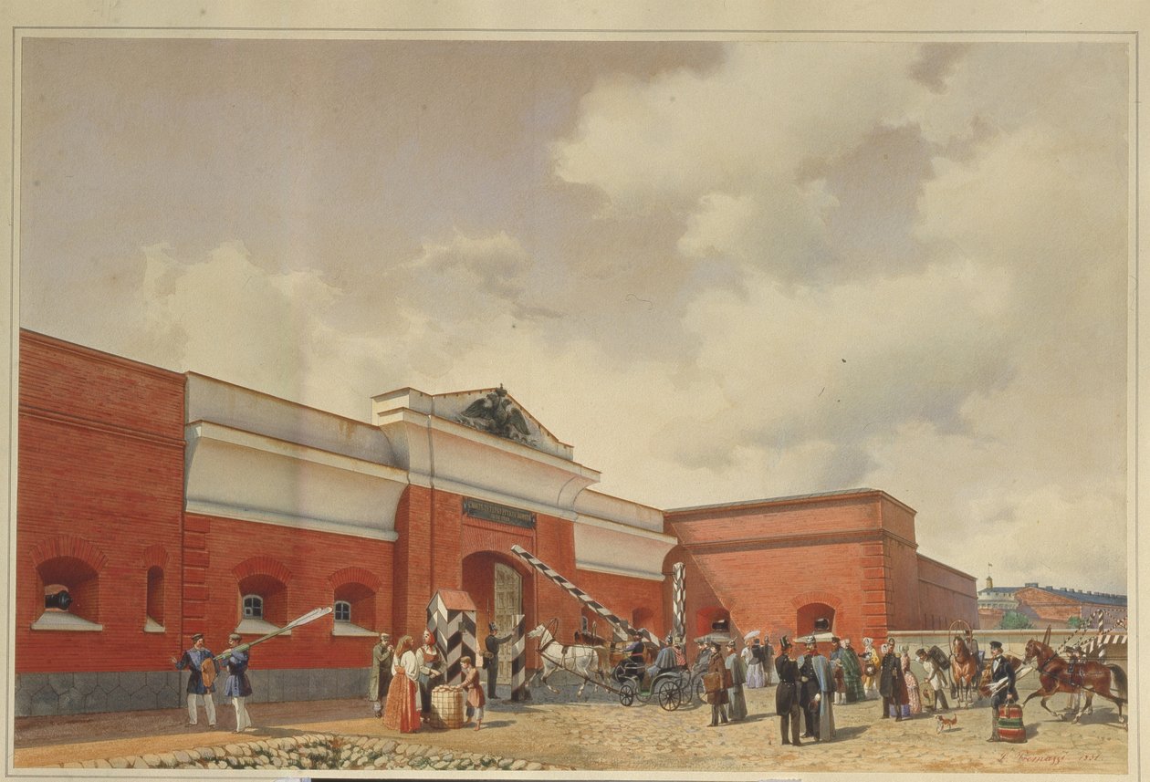克朗施塔特海上堡垒圣彼得堡之门，1850年 作者 路德维希·普雷马齐（Ludwig Premazzi）