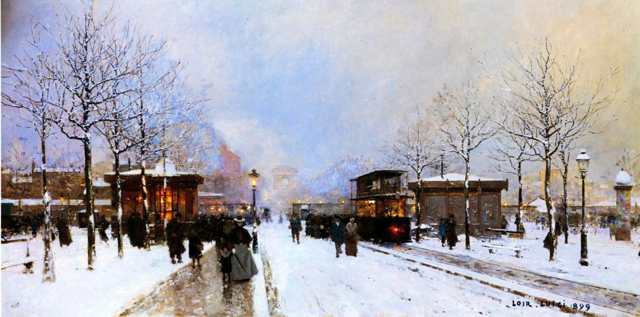 Porte Maillot在冬天，巴黎，1899年 作者 路易吉·卢瓦尔