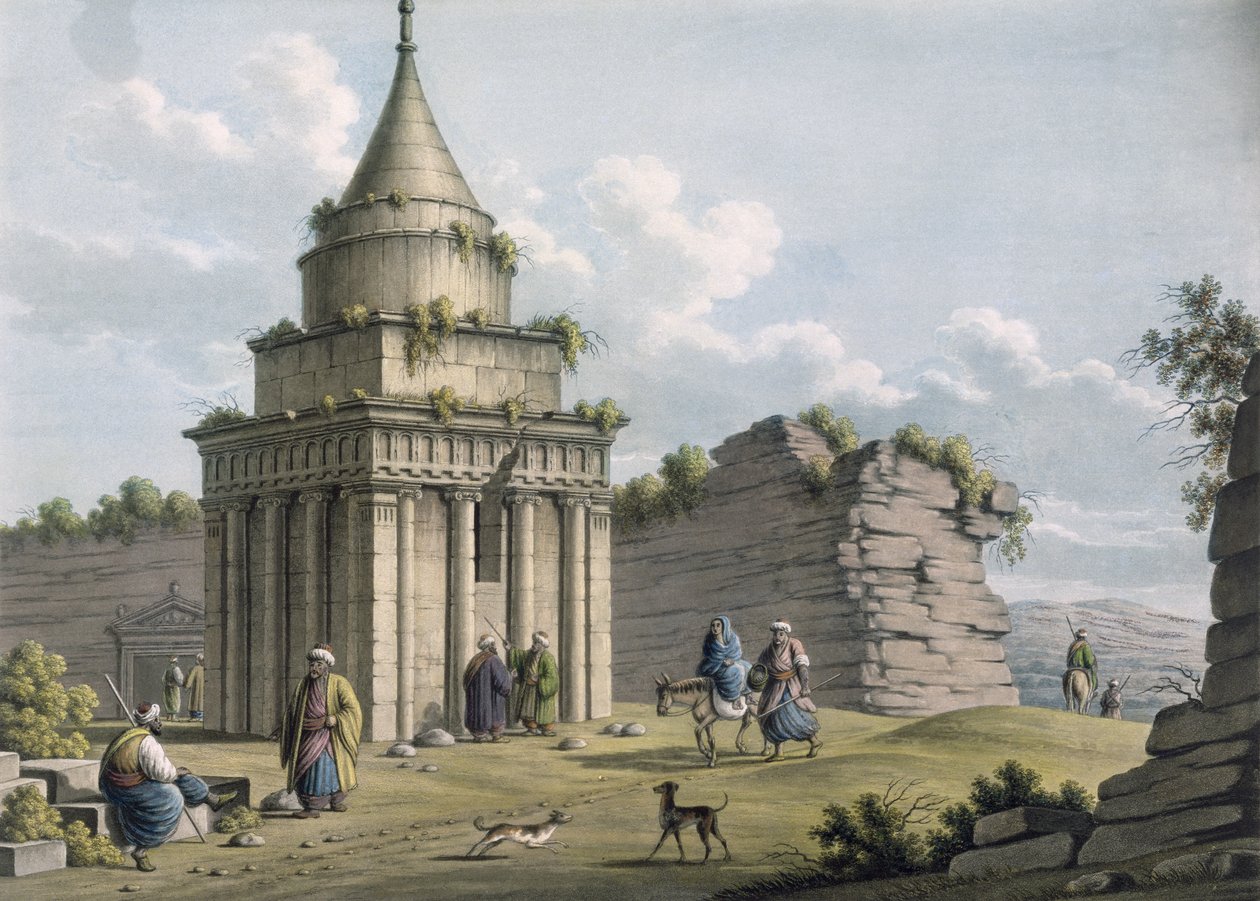押沙龙之墓，耶路撒冷，酒吧。作者：William Watts，1805 作者 路易吉·梅耶（Luigi Mayer）