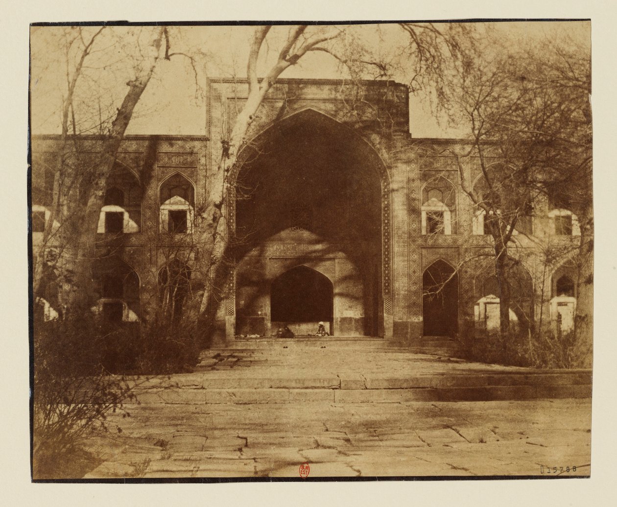 伊斯法罕，Medresseh学院的Madeh Shah Sultan Hussein madrasa是Shah的母亲 作者 路易吉·佩斯