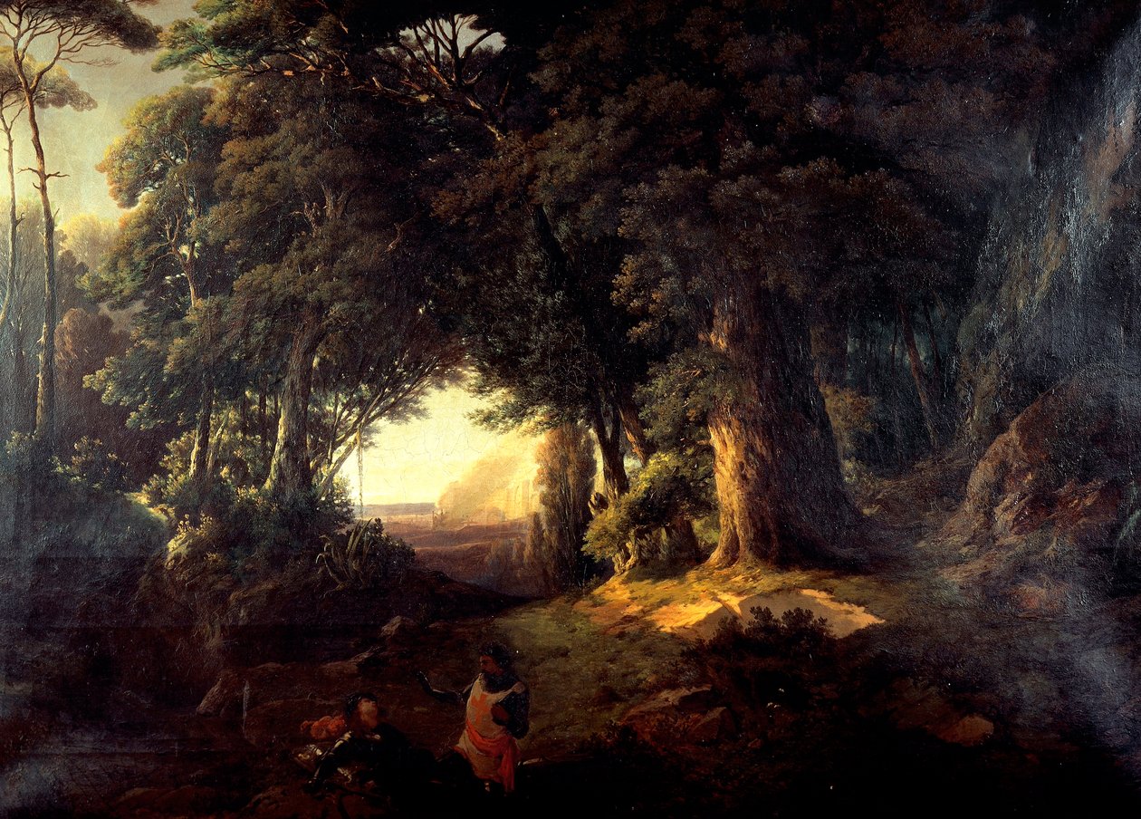 克洛琳达的洗礼》，作者路易吉-阿什顿（1824-1884 年），布面油画，87x120 厘米 作者 路易吉·阿什顿