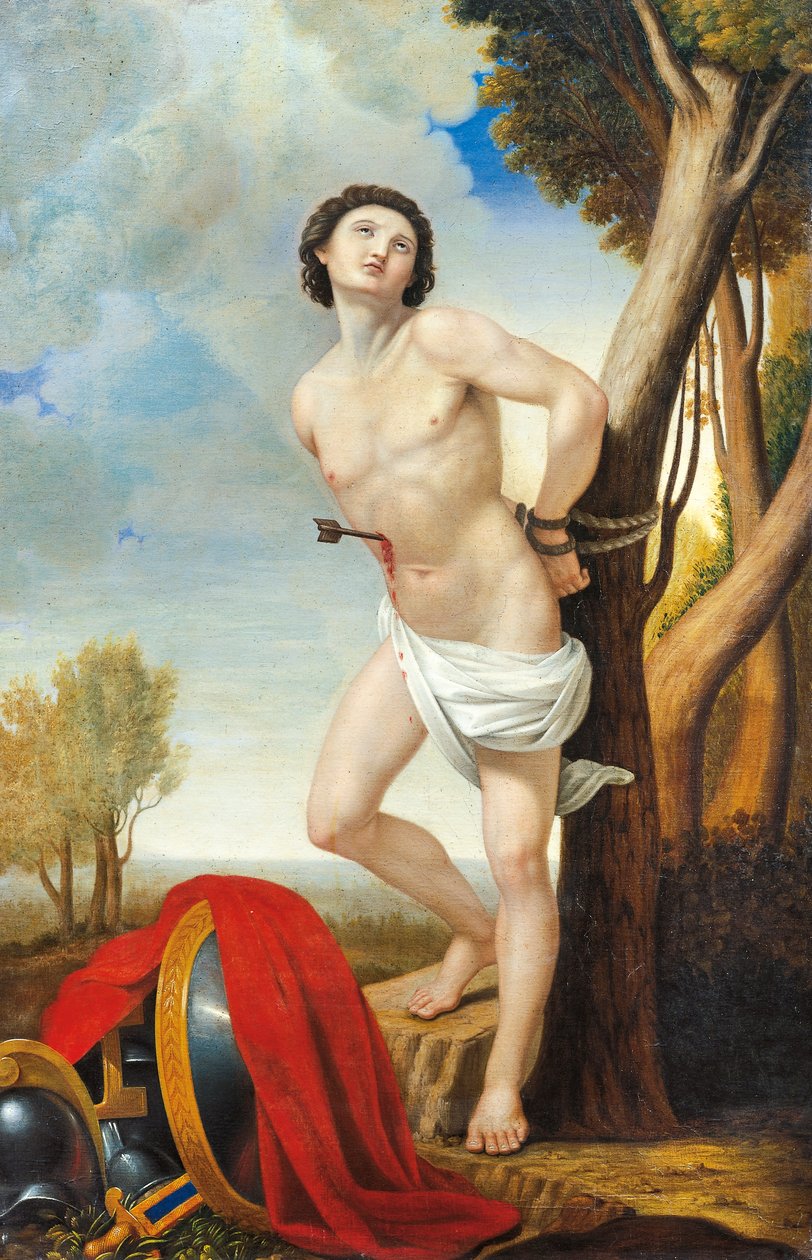 圣塞巴斯蒂安的殉难》，路易吉-阿西奥里（1817-77），布面油画 作者 路易吉·阿西奥利