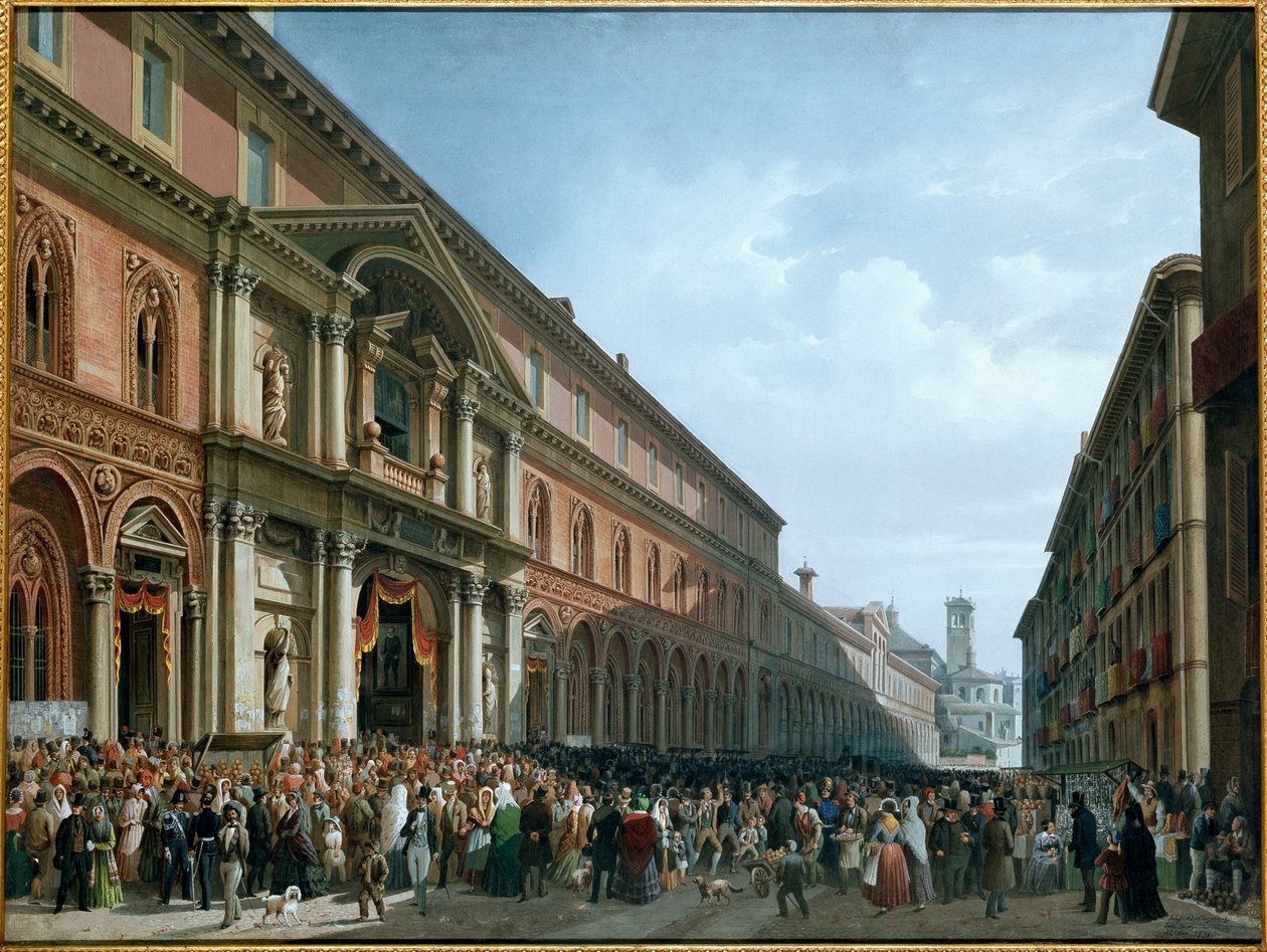 米兰 Ospedale maggiore 的宗教盛宴（绘画 作者 路易吉·巴特扎蒂（Luigi Bartezzati）