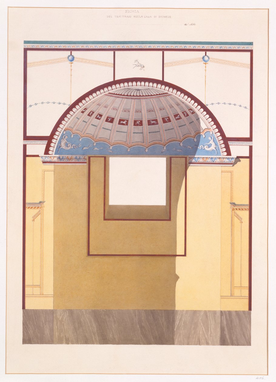 1897年在庞贝城，Diomedes宫殿，庞贝城的小屋 作者 路易吉·巴扎尼（Luigi Bazzani）