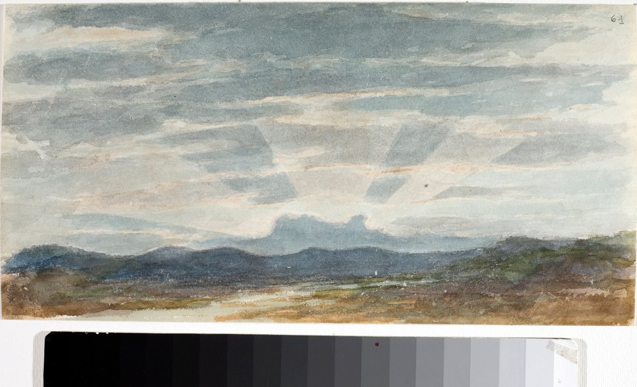 风景，光线效果（水彩画，1825年前 作者 路易吉·加里波