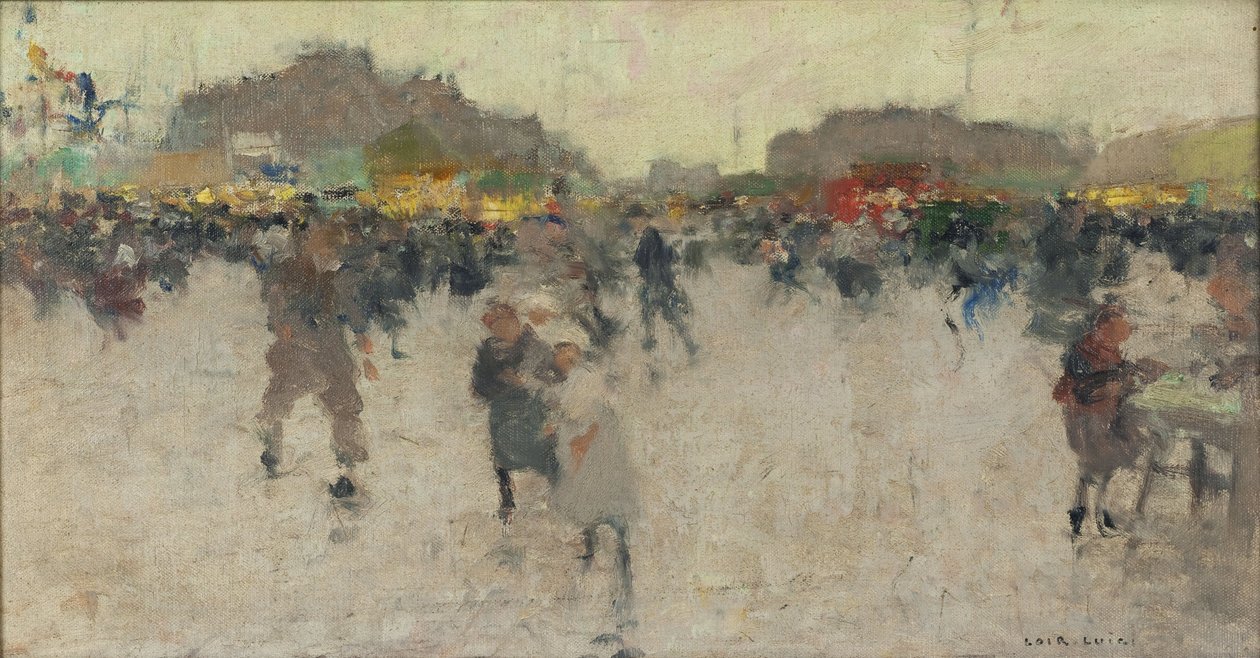 特罗讷广场庆典，巴黎，约 1890 年（布面油画） 作者 路易吉·卢瓦尔