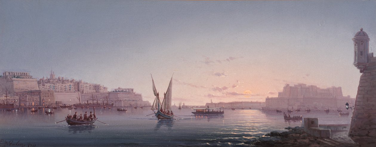 1911年，马耳他大港，Corrodino 作者 路易吉·玛丽亚·加利亚（Luigi Maria Galea）