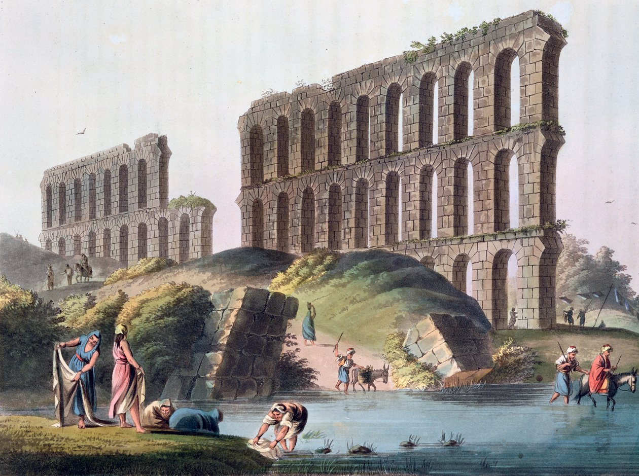 古代迦太基的大水渠遗址》，突尼斯，1803年 作者 路易吉·梅耶（Luigi Mayer）