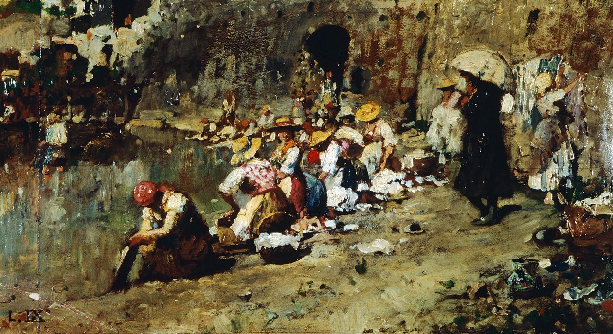 唐-安东尼奥的诱惑》，作者路易吉-诺诺（1850-1918 年），油画。 作者 路易吉诺诺